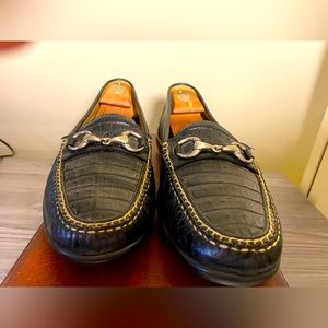 Martin Dingman Saxon Alligator Loafers Size 11.5